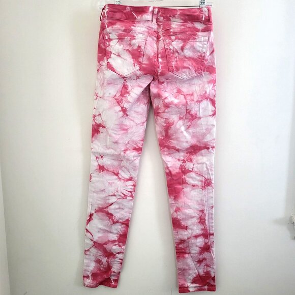AEROPOSTALE | Women's Pink & White Tiedown Jeans - Picture 4 of 7